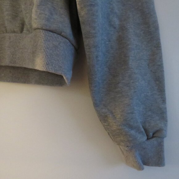 CHIARA FERRAGNI Pierced Wink Flirting Cropped Sweatshirt Heathered Gray - Size S - Picture 3 of 16